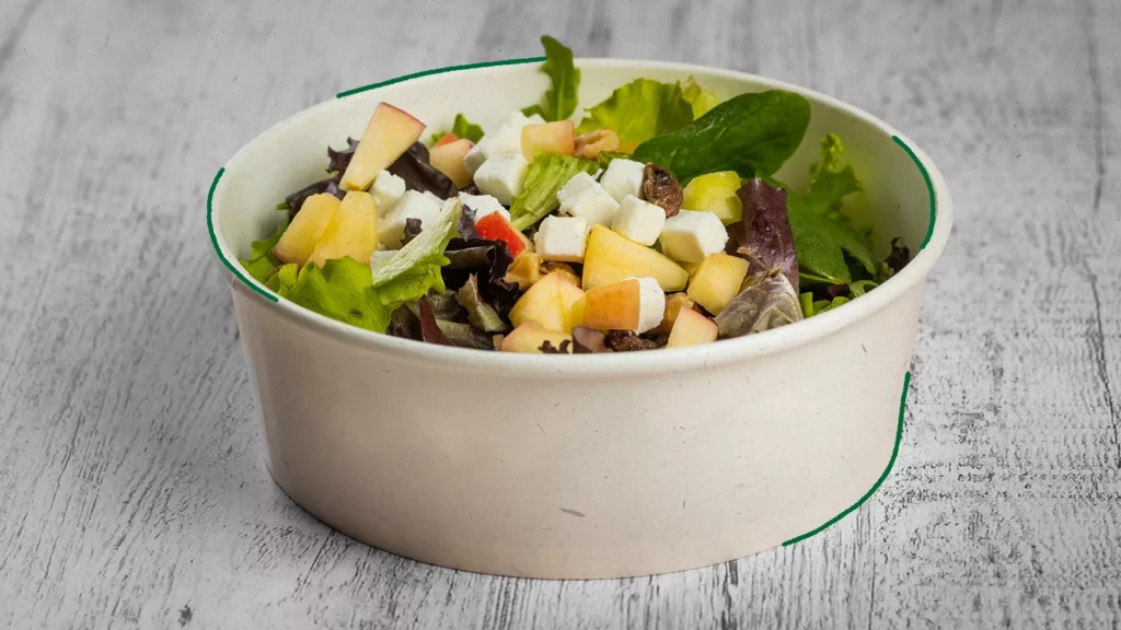Envase sostenible de comida para llevar