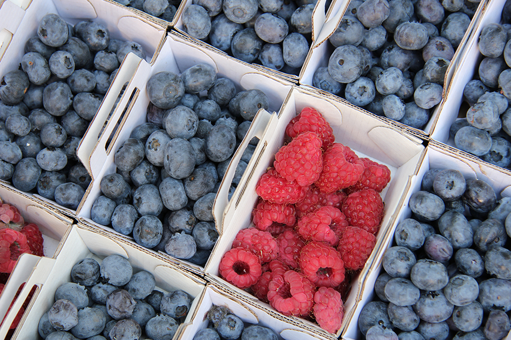 Envases de cartón con fruta